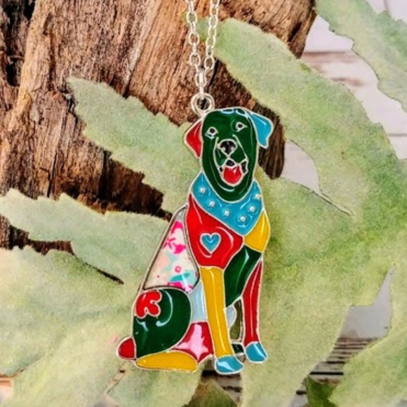 Jewelry - Patchwork Dog Pendent